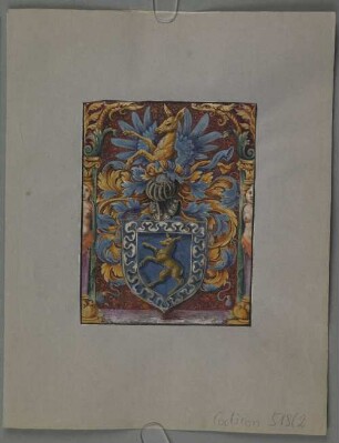 Ganzseitige Wappenminiatur aus einem Stammbuch - BSB Cod.icon. 518(2