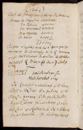 1264-1296, 17. März 1786 Württembergischer Militäretat 1754 - 1. April 1786 Interea rex Forno vum