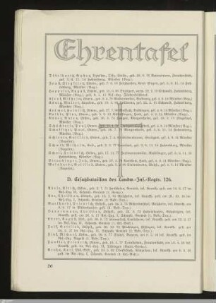 D. Ersatzbataillon des Landw.-Inf.-Regts. 126