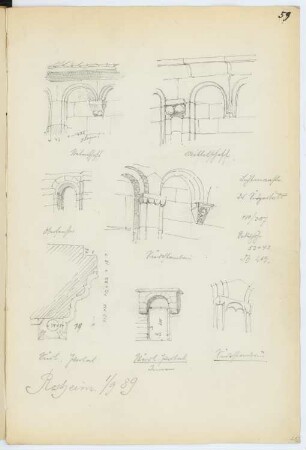 Peter- und Paulskirche, Rosheim: Details (aus: Skizzen- und Fotoalbum 6)