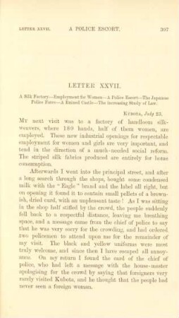 Letter XXVII. A silk factory ...