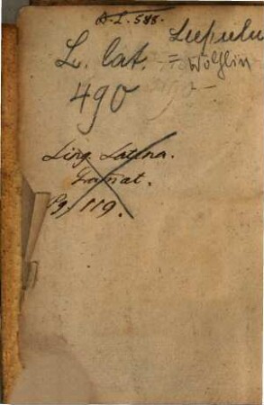 Rudimenta latinae grammaticae : his adiecta est Orthographia et Prosodia Leon. Culmanni