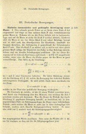 III. Periodische Bewegungen.