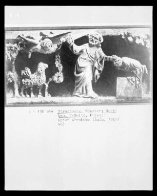 Reliefdarstellung von dem Opfer Abrahams
