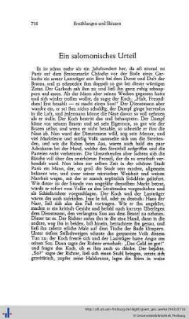 Ein salomonisches Urteil