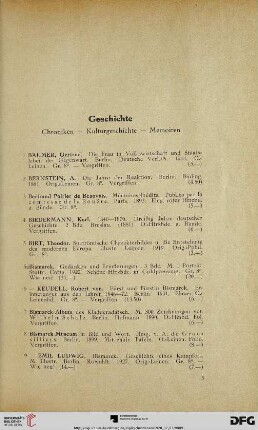 Geschichte. Chroniken – Kulturgeschichte – Memoiren (Nr. 1-111)