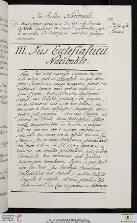 III. Ius Ecclesiasticum Nationale