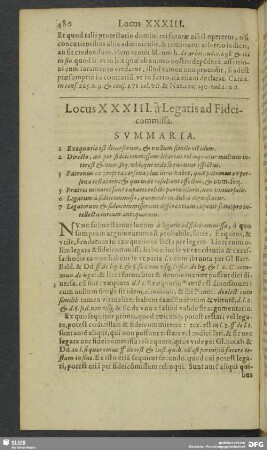 Locus XXXIII. à Legatis ad Fideicommissa