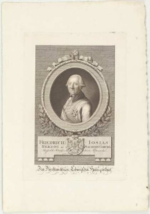 Bildnis des Friedrich Iosias zu Sachen Coburg