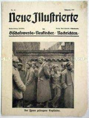Wochenbeilage "Neue Illustrierte" der "Bischofswerda- Neukircher Nachrichten" über kriegsgefangene Engländer (Titelbild)