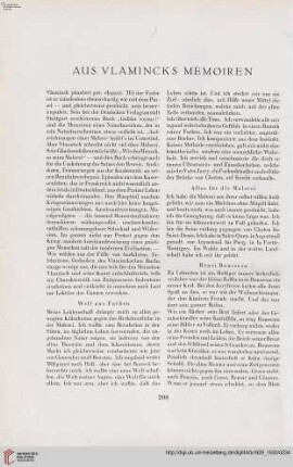 45: Aus Vlamincks Memoiren