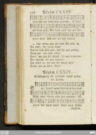 Psalm CXXIV. Danksagung für göttliche Hüfe wider die Feinde.