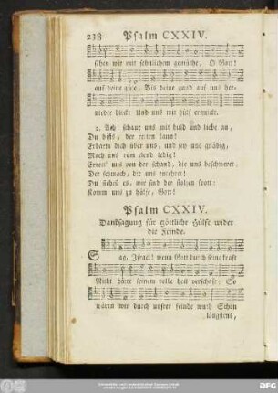 Psalm CXXIV. Danksagung für göttliche Hüfe wider die Feinde.