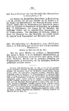 Gleichstellung der Gymnasien resp. Gelehrtenschulen in Schleswig und Holstein mit den Preußischen Gymnasien : [III. Gymnasien und Realschulen]
