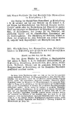 Gleichstellung der Gymnasien resp. Gelehrtenschulen in Schleswig und Holstein mit den Preußischen Gymnasien : [III. Gymnasien und Realschulen]
