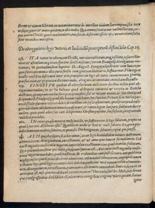 De abrogatione legis veteris ... Cap. 15.