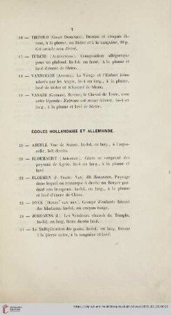 Écoles hollaindaise et allemande (Nr.20-34)