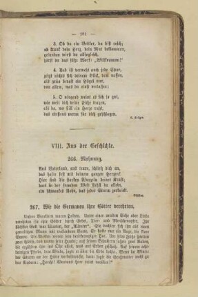 VIII. Aus der Geschichte