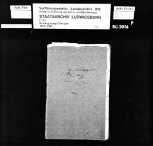 Schuldenwesen der Gesamt- und der Teilgemeinde Triensbach sowie der Teilgemeinde Erkenbrechtshausen