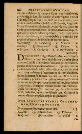 Iter Augustae Vindel. Oudenardam, & Novum Portum