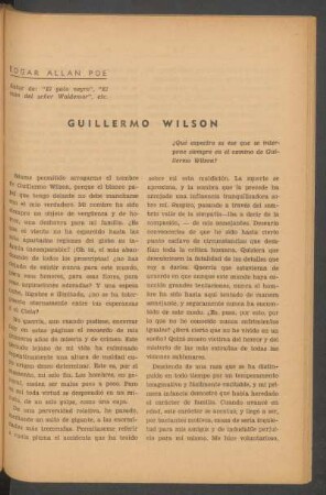 Guillermo Wilson : ¿Qué espectro es ese que se interpone siempre en el camino de Guillermo Wilson?