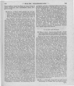 [Schriften in Bezug auf die Säcularfeier der Berner Reformation] Lieder für den öffentlichen Gottesdienst im Canton Bern, am Reformationsfeste, den 1sten Brachmonat... Gesänge zur Vorbereitung, zur Hauptfeyer, zur Communion. Bern: Stämpfli 1828