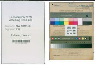 Entnazifizierung Heinrich Pulheim , geb. 09.07.1901 (Verw.Angest.)