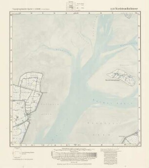 1418 Nordstrandischmoor, Topographische Karte 1:25000 (4-cm - Karte)