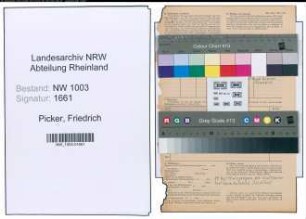 Entnazifizierung Friedrich Picker , geb. (Lehrer)