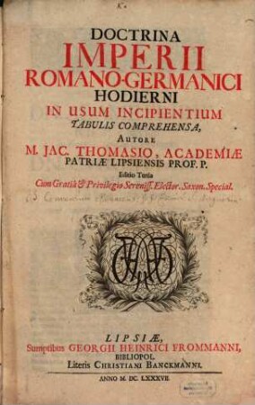 Doctrina Imperii Romano-Germanici hodierni : in usum incipientium tabulis comprehensa