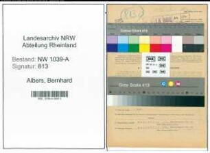 Entnazifizierung Bernhard Albers , geb. 11.09.1896 (Buchhalter)