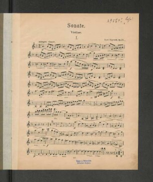 Sonate. Violine [I. - III.]