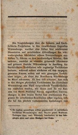 Beiträge zur medicinischen Statistik Würtembergs