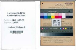 Entnazifizierung Hildegard Loehrer, geb. 09.07.1888 (Lehrerin)