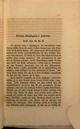 De nya evangelii-perikoperna till vägledning för studerande och prester praktisk behandlade, 1. Julcykeln