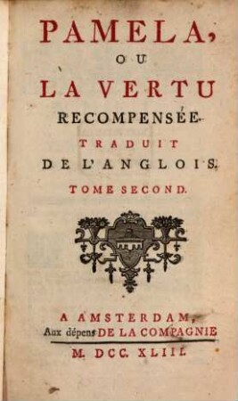 Pamela, Ou La Vertu Recompensée, 2