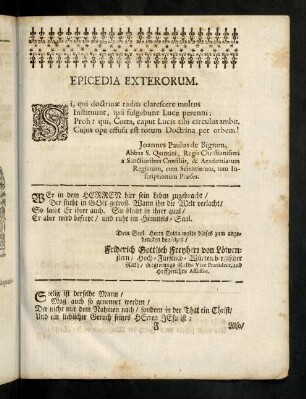 41-92, Epicedia Exterorum. Epicedia Tubingensia. Epicedia Propinquorum.