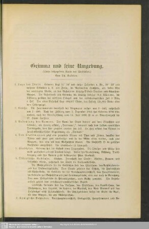 Grimma und seine Umgebung