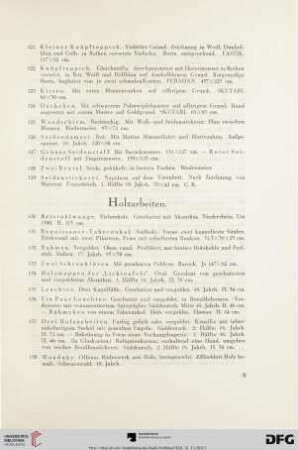 Holzarbeiten (Nr. 130 - 146)