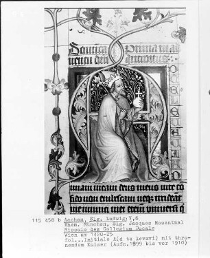 Plenarmissale aus dem Collegium Ducale — Initiale A (d te levavi), Folio 7recto
