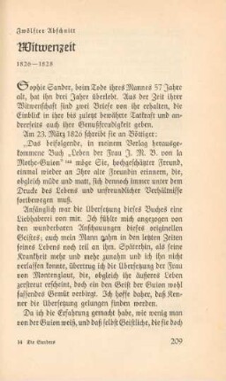 Zwölfter Abschnitt. Witwenzeit 1826-1828