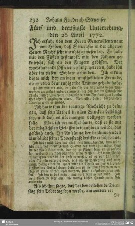 Fünf und dreyßigste Unterredung, den 26 April 1772