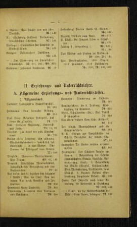 II. Erziehungs- und Unterrichtslehre