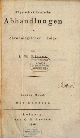 Physisch-chemische Abhandlungen in chronologischer Folge, 1