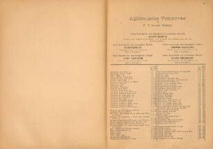 Alphabetisches Verzeichniss der P.T. Herren Besitzer