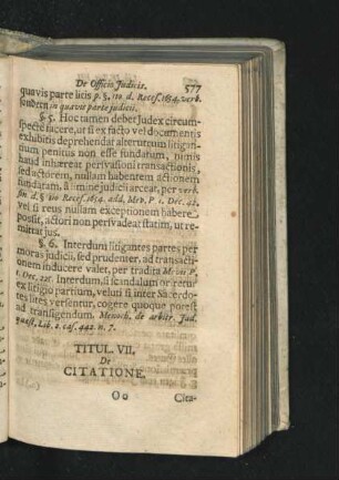 Titul. VII. De Citatione.