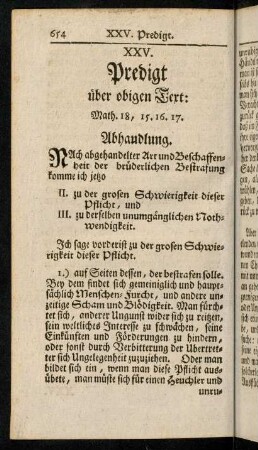 654-676, XXV. Predigt