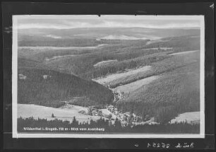 Wildenthal. Blick vom Auersberg auf Wildenthal