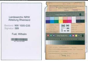 Entnazifizierung Wilhelm Fust , geb. 28.04.1911 (Schriftleiter)
