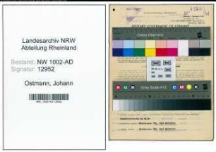 Entnazifizierung Johann Ostmann, geb. 16.06.1896 (Beamter)